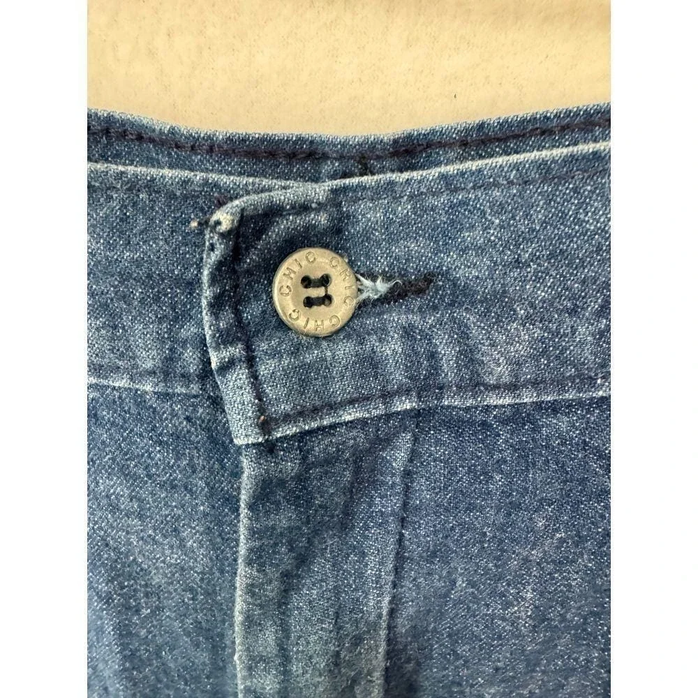 Chic‎ | vintage high waisted pleated denim shorts | women's size 10